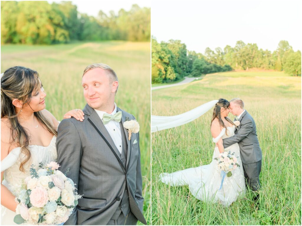 Bride and groom photos The Barn on Jericho wedding