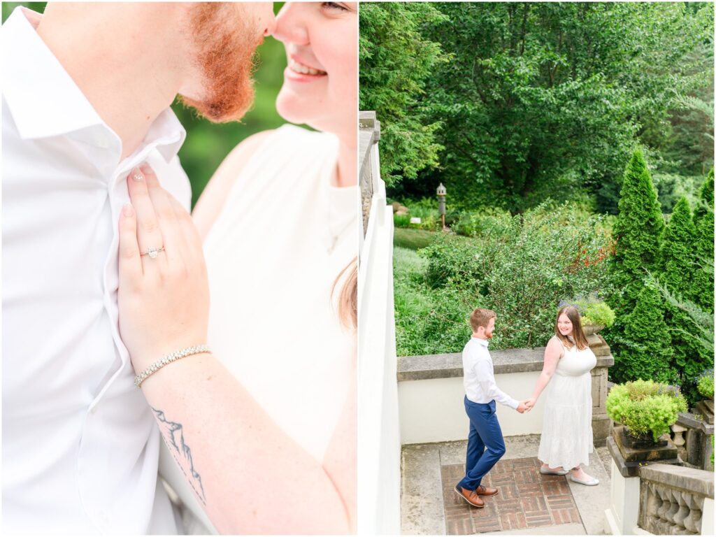 Newfields engagement session photoshoot