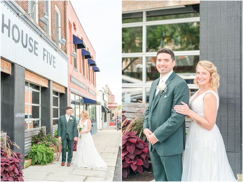 Bride and groom photos Coffeehouse 5 wedding