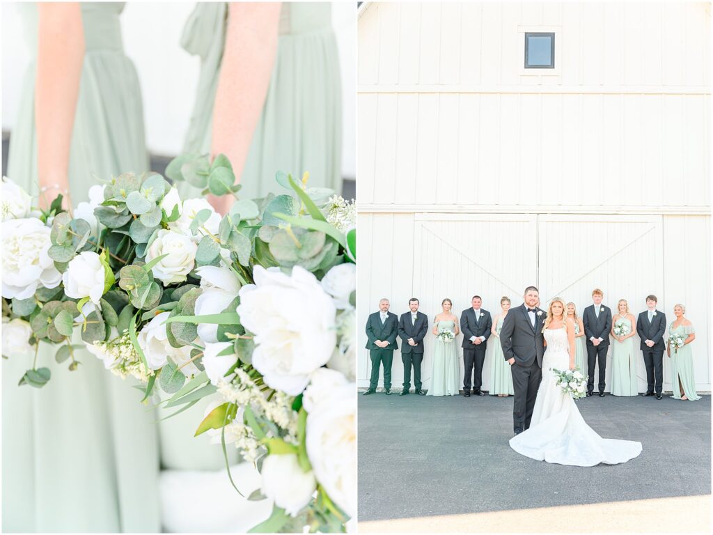 Wedding party photos White Willow Farms wedding