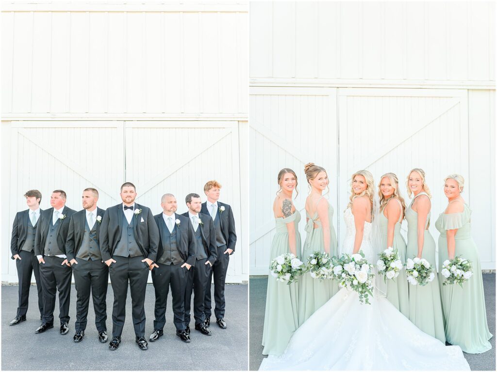 Wedding party photos White Willow Farms wedding