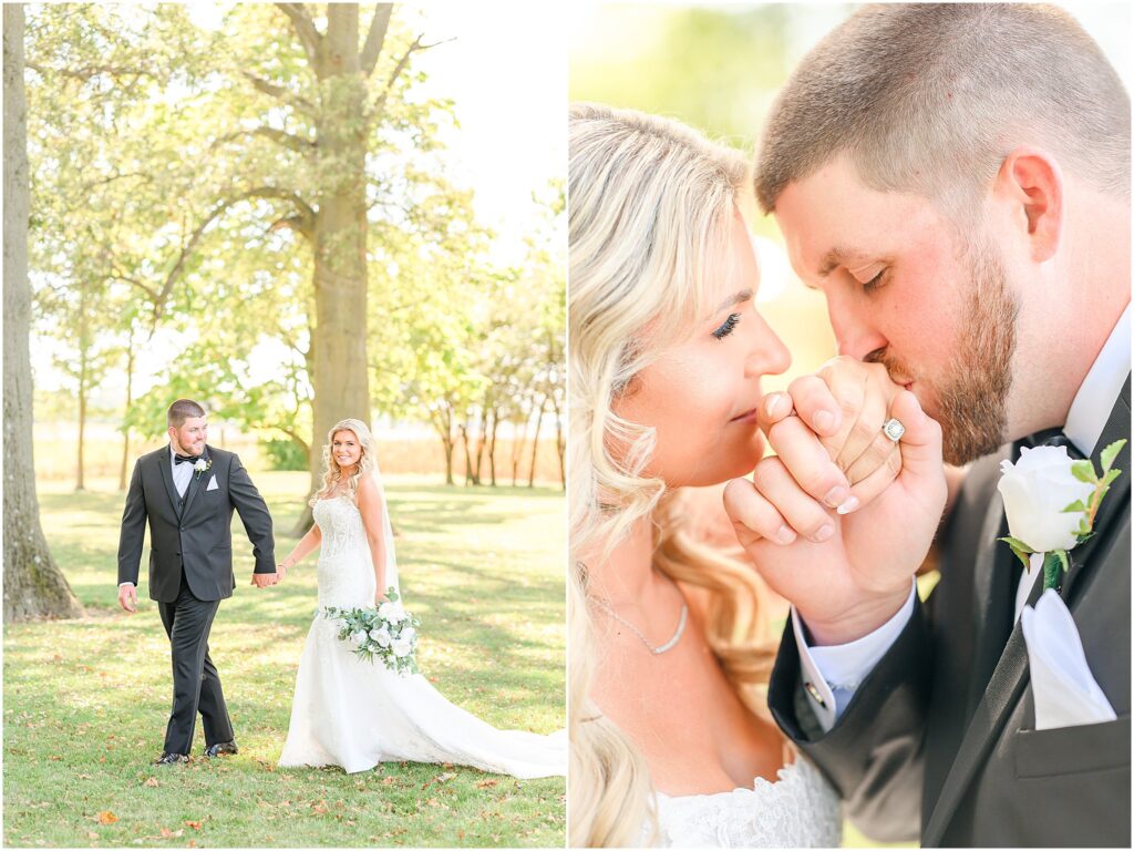 Bride and groom photos White Willow Farms wedding