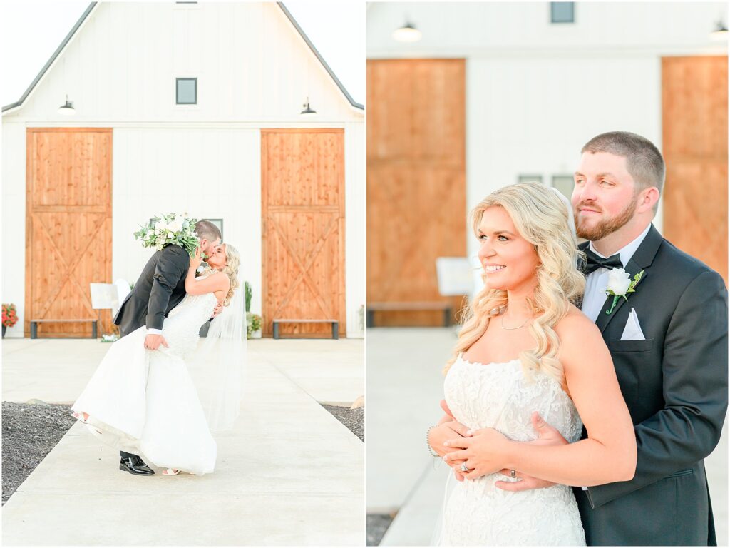 Bride and groom photos White Willow Farms wedding