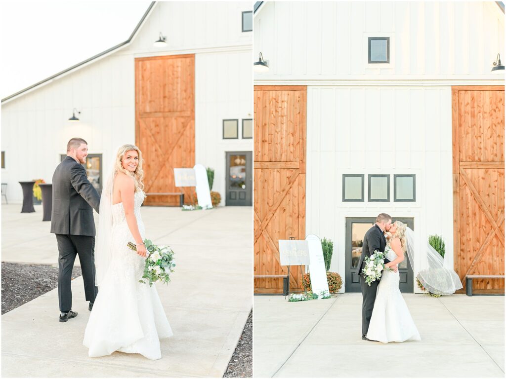 Bride and groom photos White Willow Farms wedding