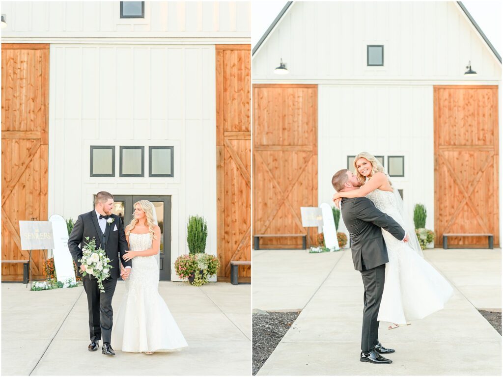 Bride and groom photos White Willow Farms wedding