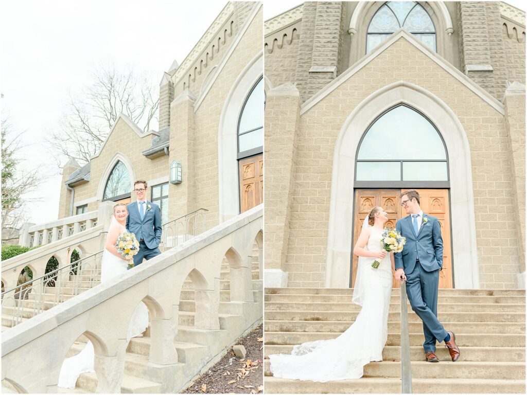 Bride and groom photos Blossom Barn Venue wedding