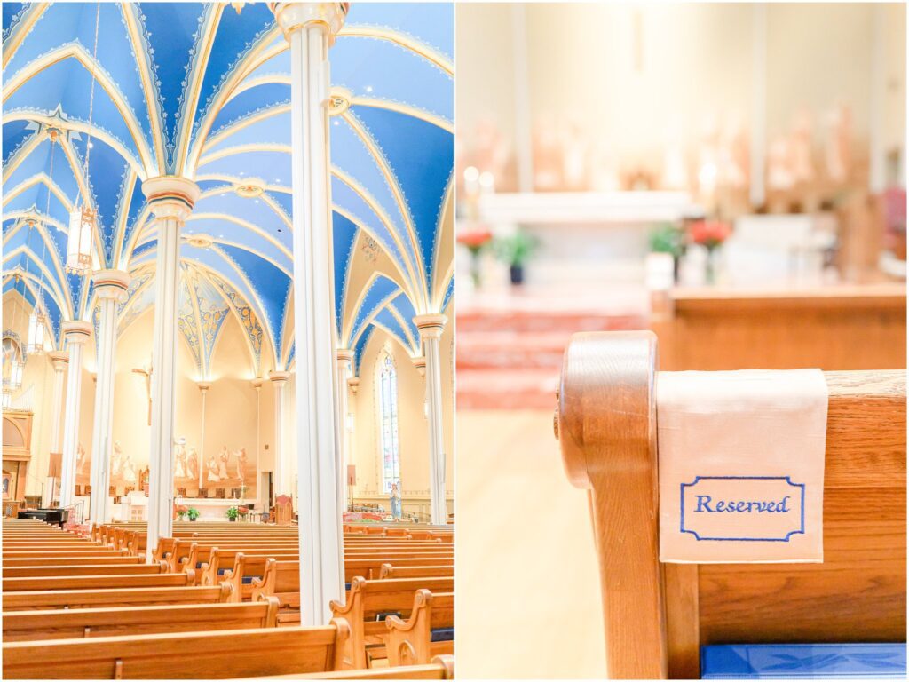 Wedding ceremony photos at Immaculate Conception Catholic Church
