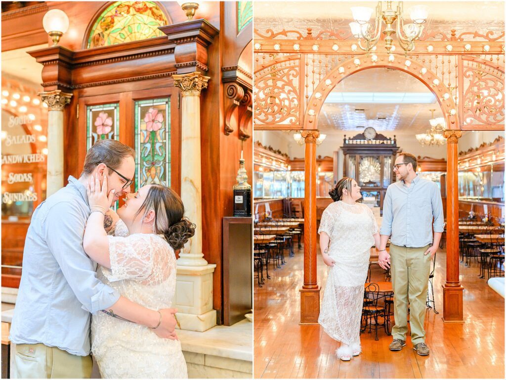 Zaharakos engagement photos in Columbus Indiana