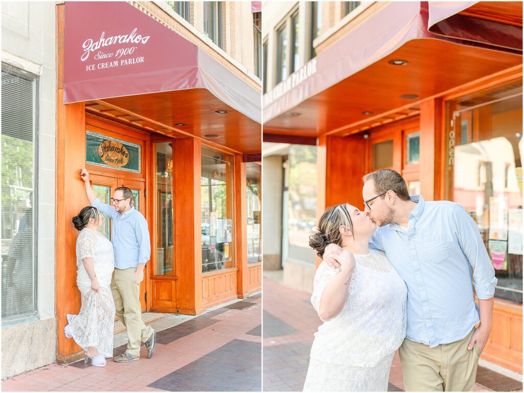 Zaharakos engagement photos in Columbus Indiana