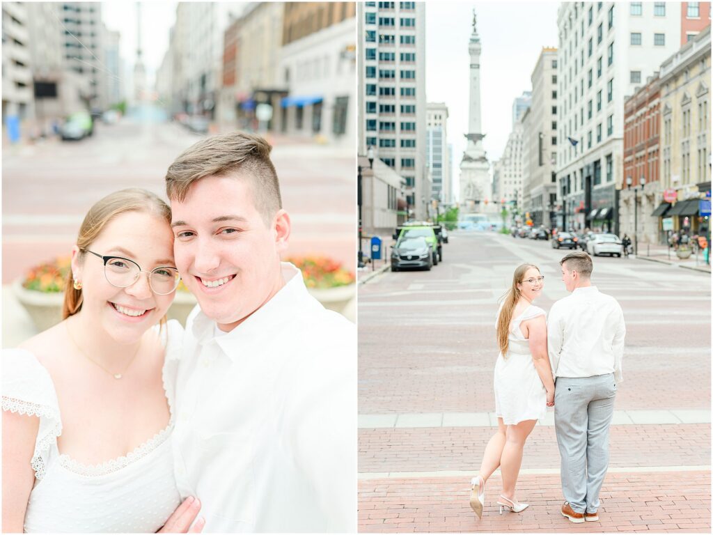 Indiana State House engagement session in Indianapolis