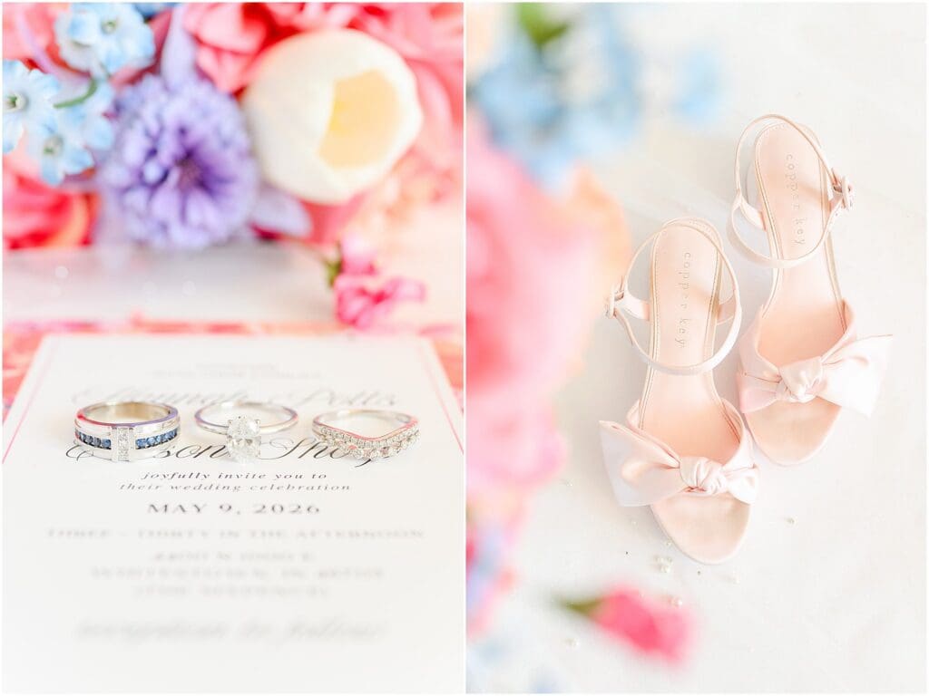 Colorful wedding details at The Sixpence