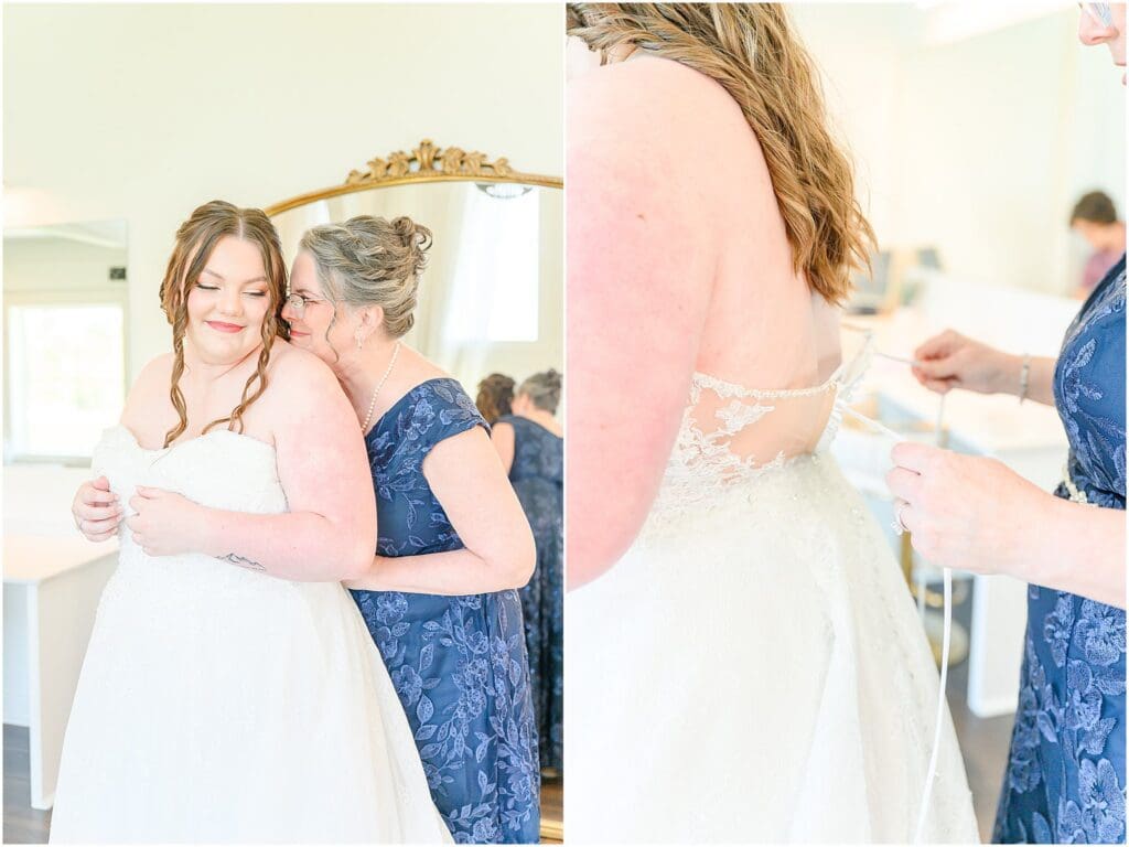 Getting ready photos at The Sixpence wedding venue