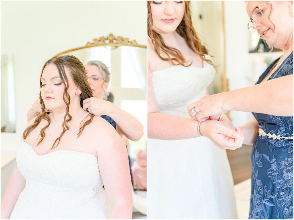 Getting ready photos at The Sixpence wedding venue