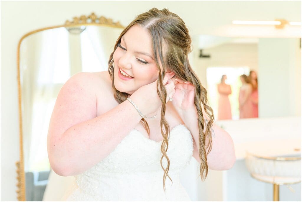 Getting ready photos at The Sixpence wedding venue