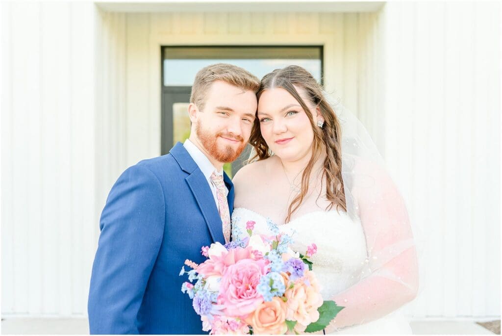Bride and groom portraits at The Sixpence venue