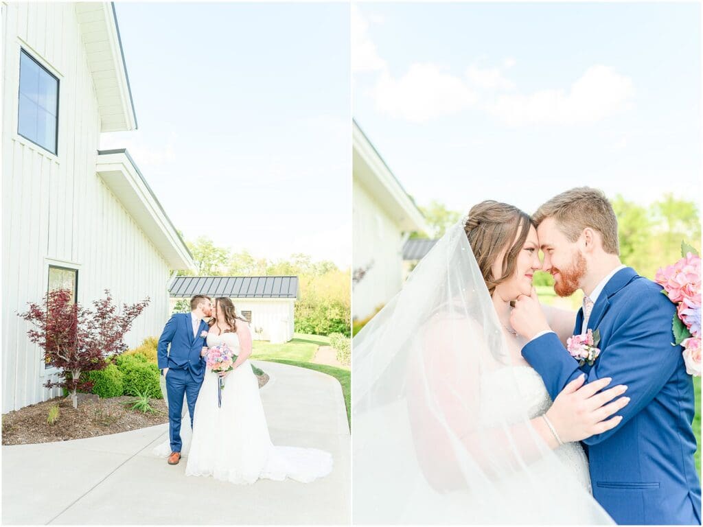Bride and groom portraits at The Sixpence venue
