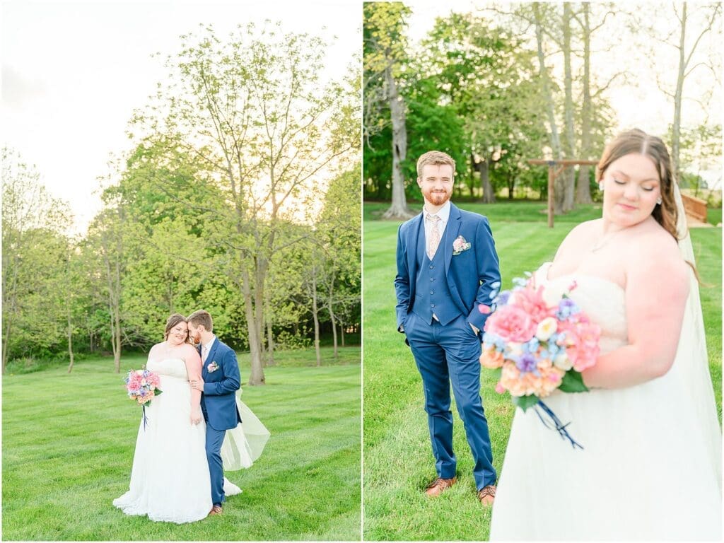 Bride and groom portraits at The Sixpence venue