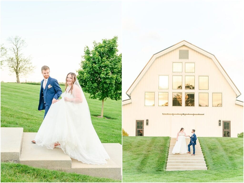 Bride and groom portraits at The Sixpence venue