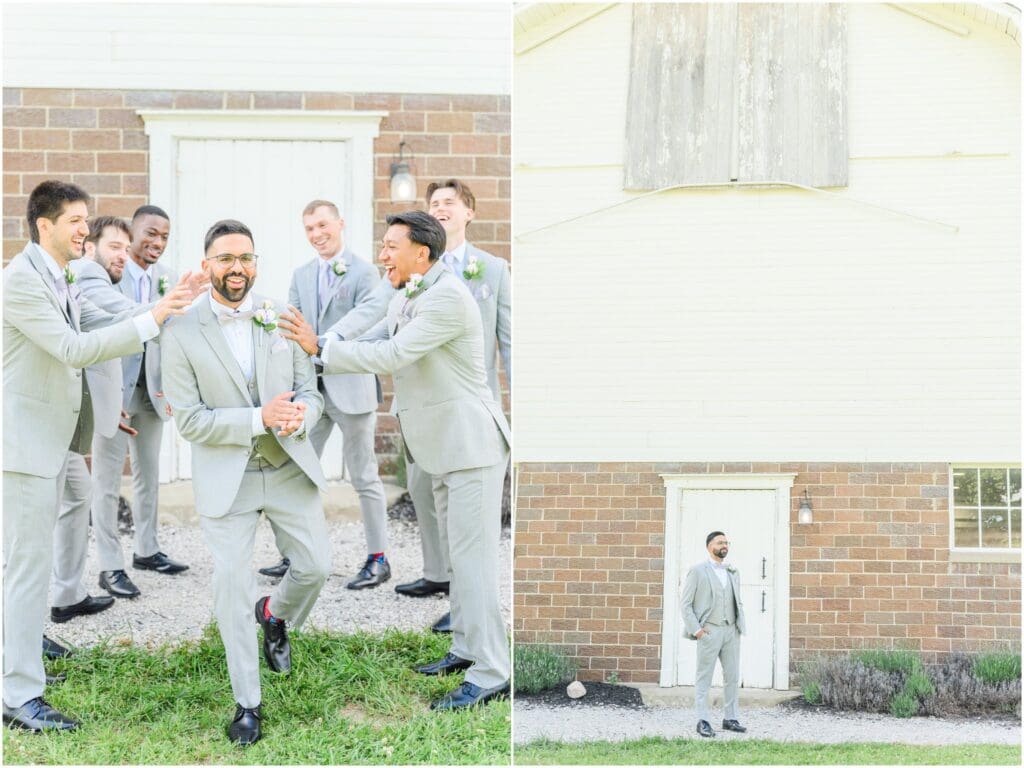 Wedding party photos Blossom Barn wedding