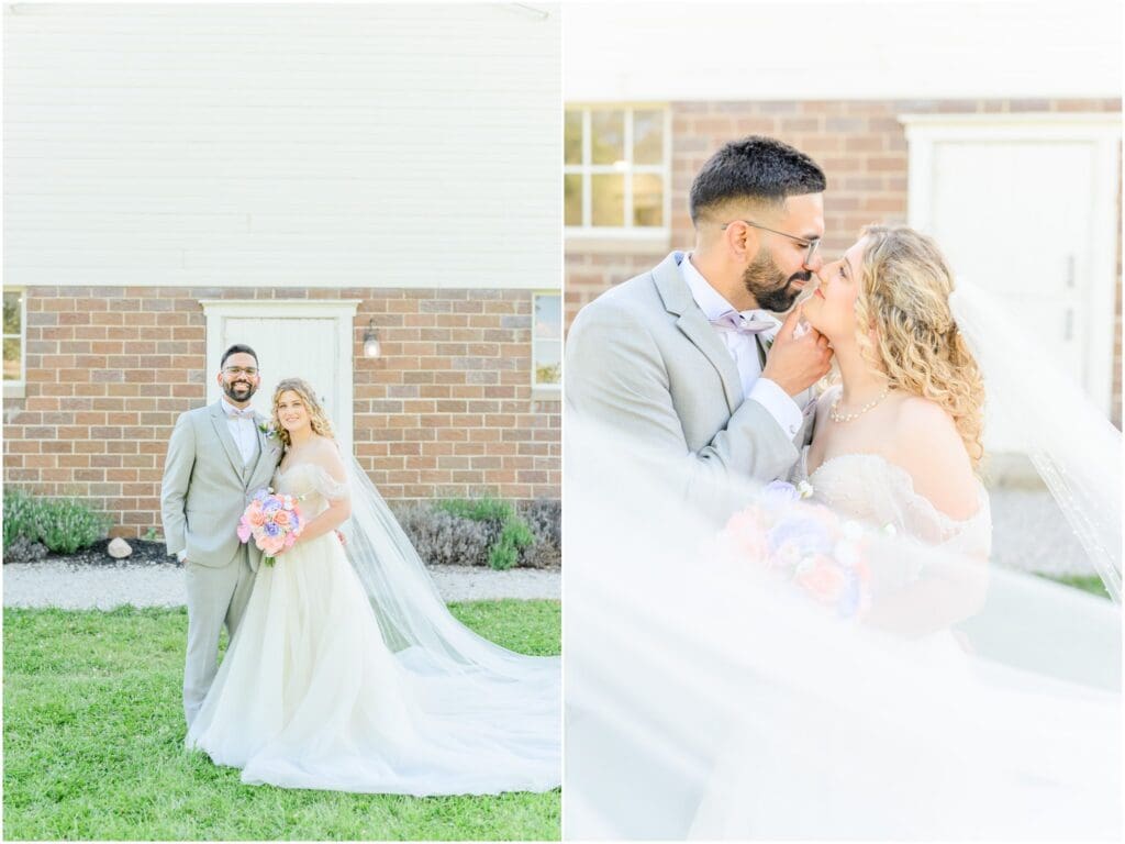 Bride and groom photos Blossom Barn wedding