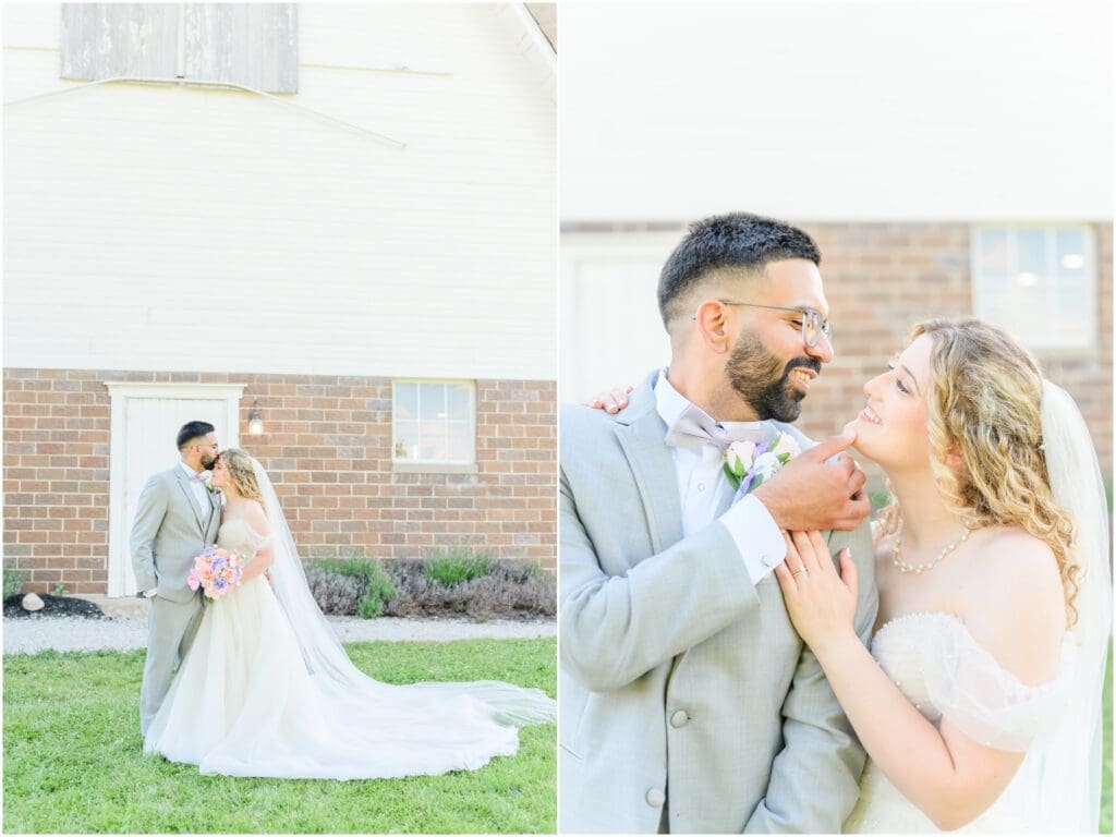 Bride and groom photos Blossom Barn wedding