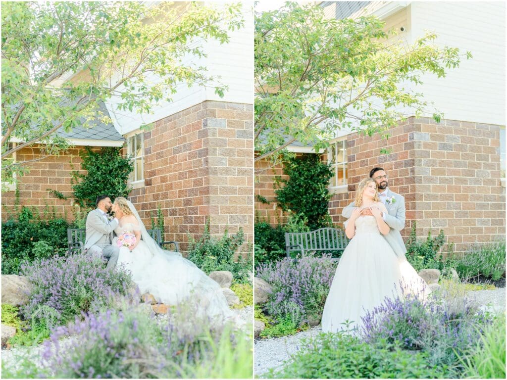 Bride and groom photos Blossom Barn wedding