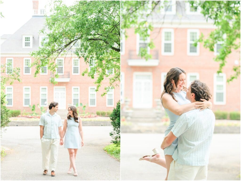 Coxhall Gardens engagement photos in Carmel Indiana