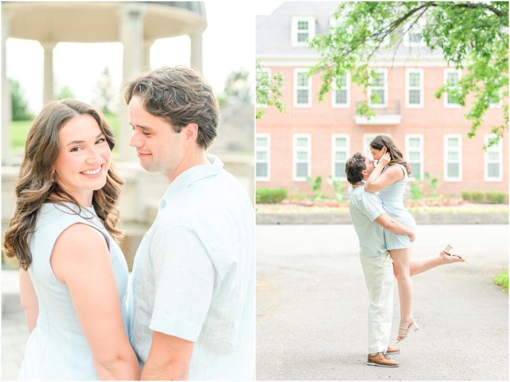 Coxhall Gardens engagement photos in Carmel Indiana