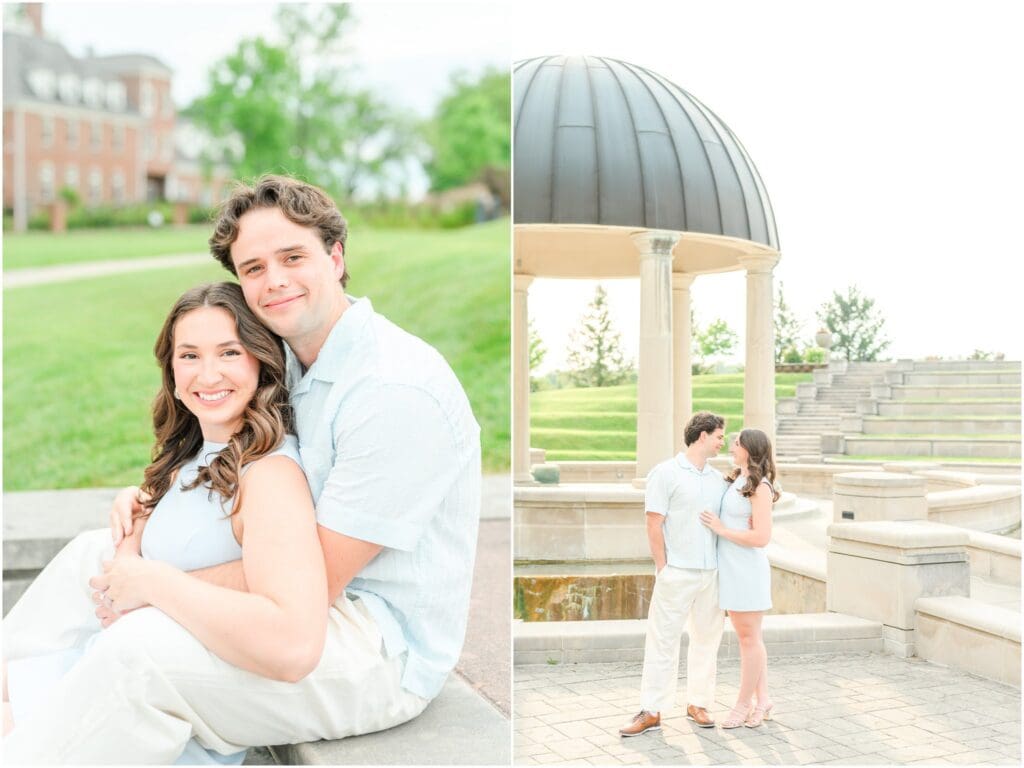 Coxhall Gardens engagement photos in Carmel Indiana