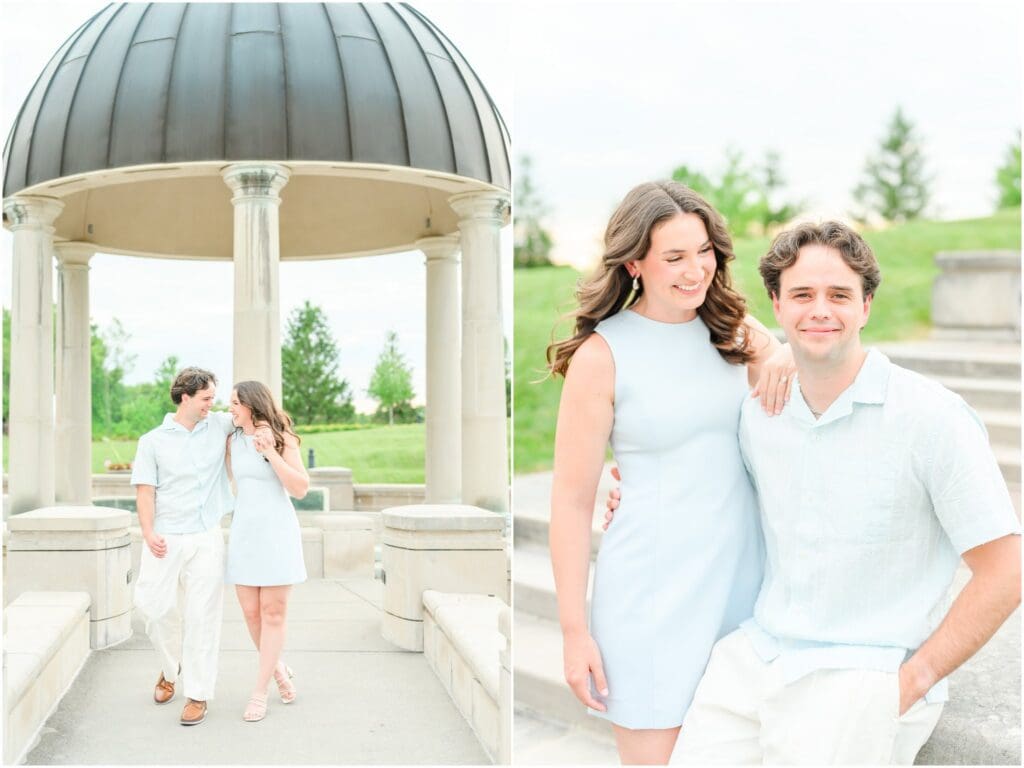 Coxhall Gardens engagement photos in Carmel Indiana