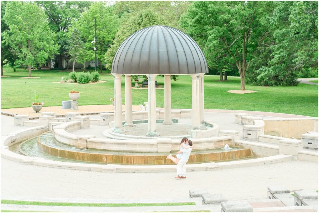 Coxhall Gardens engagement photos in Carmel Indiana