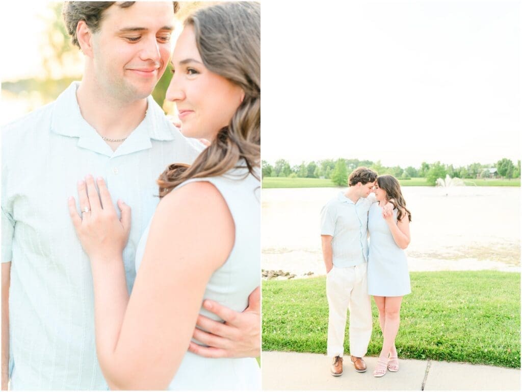 Coxhall Gardens engagement photos in Carmel Indiana