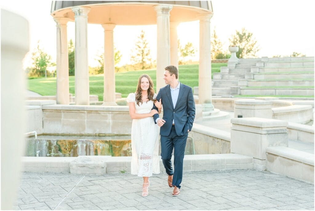Coxhall Gardens engagement session in Carmel Indiana
