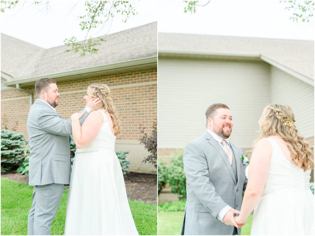 First Look Garment Factory wedding in Franklin Indiana