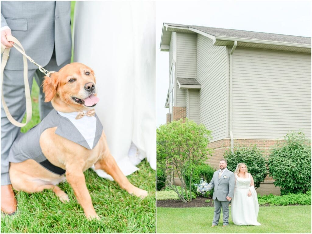 Bride and groom photos Garment Factory wedding in Franklin Indiana