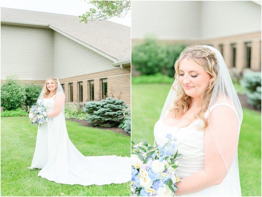 Bride and groom photos Garment Factory wedding in Franklin Indiana