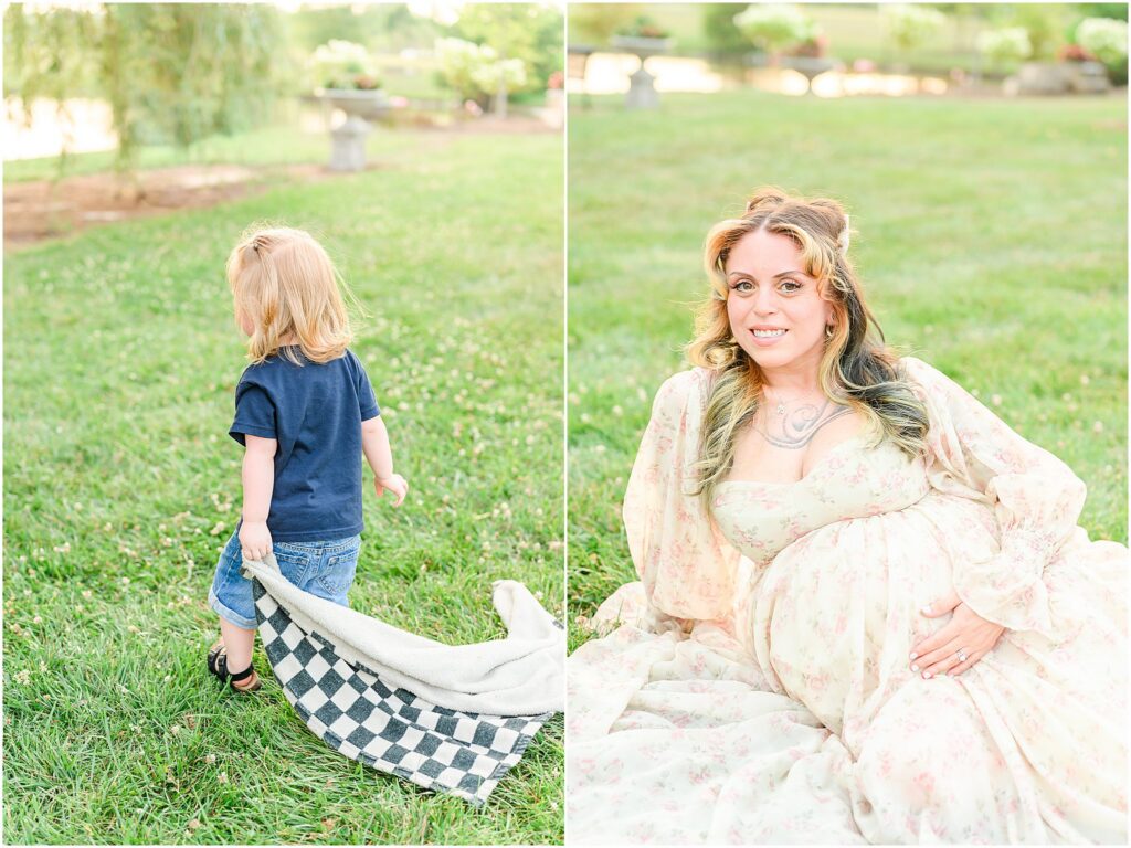 Family maternity session at Coxhall Gardens