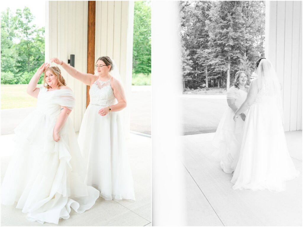 First Look Owl Ridge Wedding