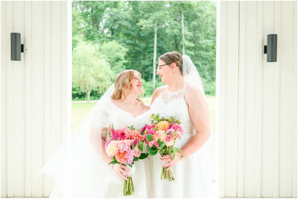 Lesbian wedding photos Owl Ridge Wedding