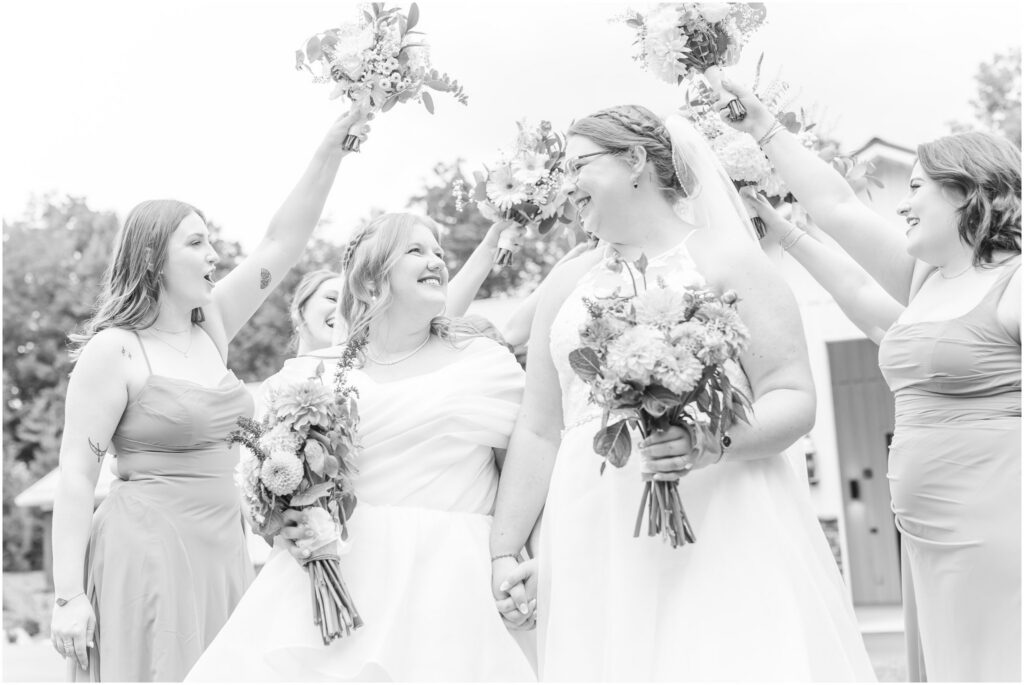 Wedding party photos Owl Ridge Wedding