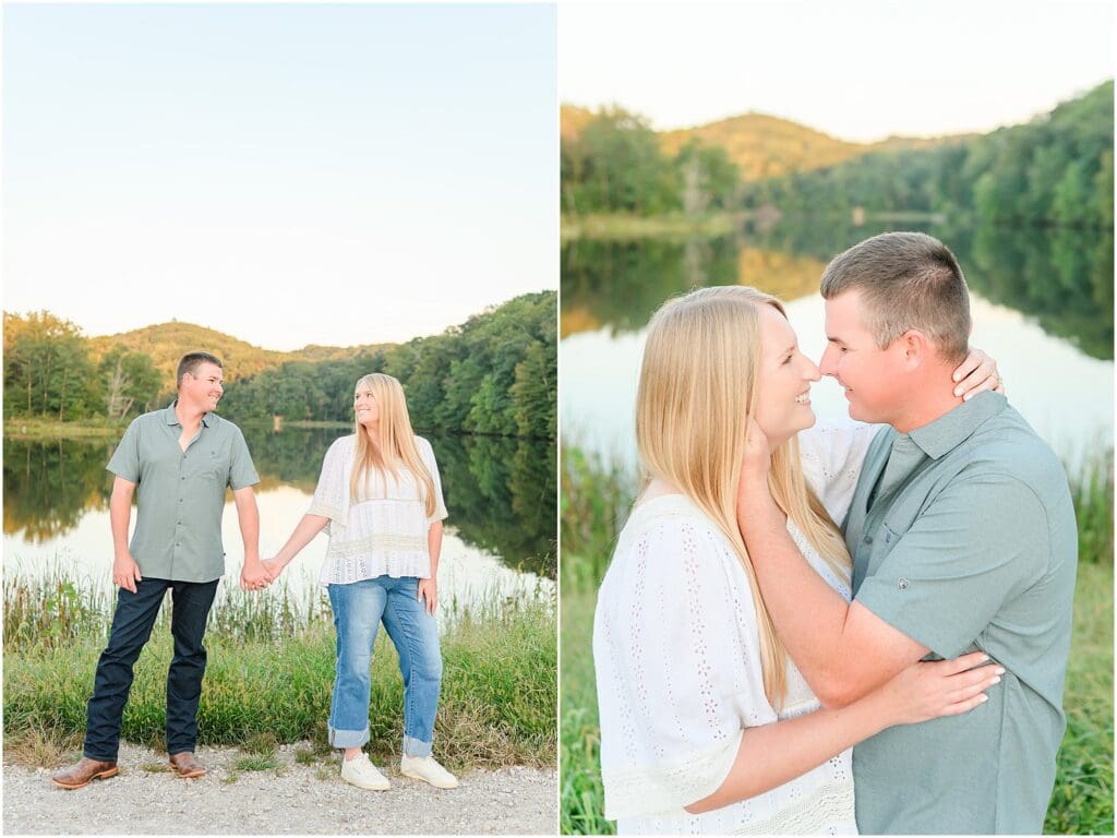 Fall engagement photos at Brown County State Park